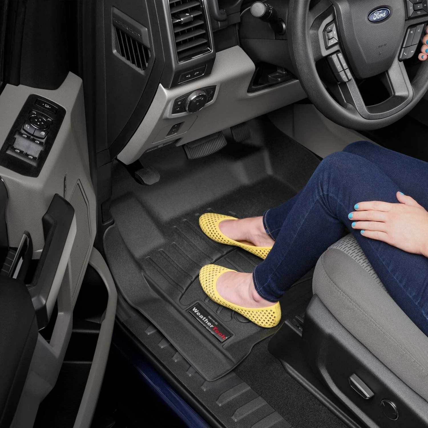 Porsche Cayenne E1, Volkswagen Touaregy 7L (2002-2008) 1st Row Car Mat (Oval floor grip) - Image 5